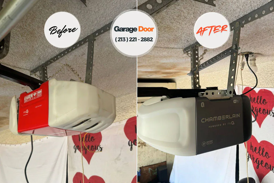 Before and after: garage door repair North Bend, NE